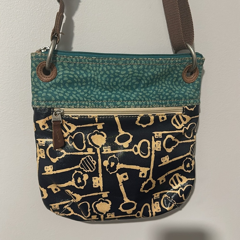 Fossil Key-Per Coated Canvas Crossbody Bag - image 3